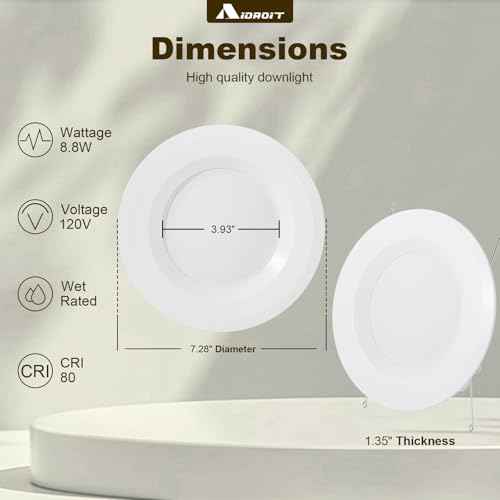 12 Pack Recessed Lighting 6 Inch Retrofit LED Can Lights 5CCT Selectable 2700K/3000K/3500K/4000K/5000K Dimmable Downlight, Smooth Trim, 8.8W, 850LM, Wet Rated - ETL & Energy Star