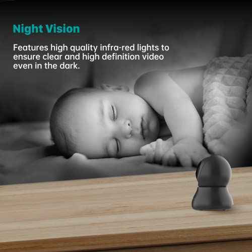 Septekon Indoor Security Camera 2K, 360¡ÆPan Tilt Baby Monitor Pet Camera 2 Pack, 2.4GHz Wi-Fi Camera with Night Vision, Motion Detection, 2-Way Audio Siren, Cloud/SD Card, Works with Alexa, Black