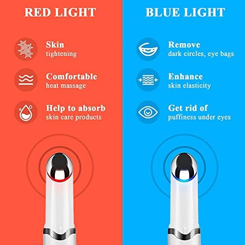 Ideal Swan Eye Massager Wand - Chargeable Facial Massager for Dark Circles, Eye Bags, Puffiness Under Eyes (Pink)