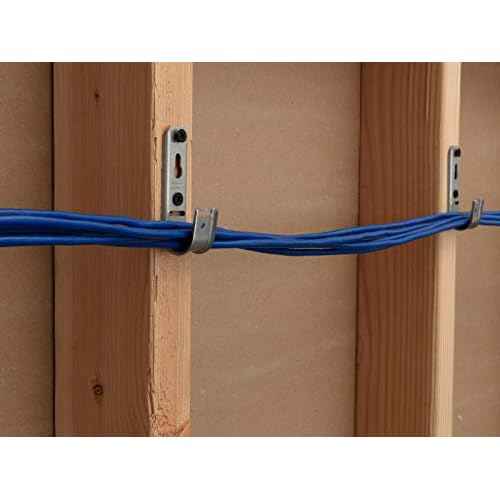 Networx 3/4" Wall Mount Galvanized Steel Cable Support J Hook - 25 Pack