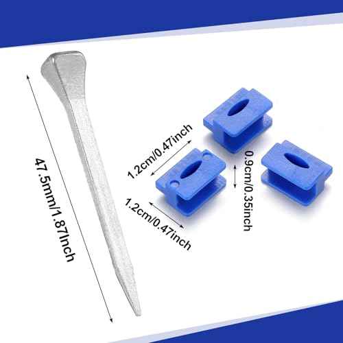 Zonon 150 Pcs Stained Glass Making Tool Set 100 Horseshoe Nails and 50 Glass Stop Blocks for Making Stained Panels