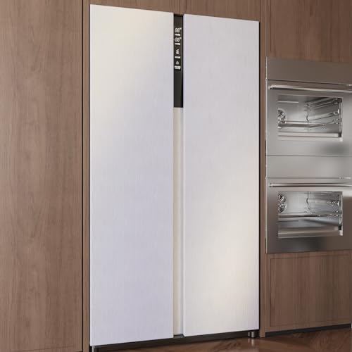 CRE8TIVE Pearl Lustre White Stainless Steel Contact Paper for Appliances Brushed Aurora White Peel and Stick Wallpaper Heat Resistant Refrigerator Vinyl Warp for Kitchen Dishwasher Countertops 12"x80"