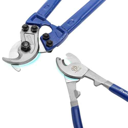 Okllen Set of 2 Cable Cutters Set, 10-inch and 14 in-ch Heavy Duty Wire Cutters for Battery Cable, Copper and Aluminum Cable
