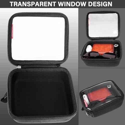 HAUTMEC Utility Tools Organizer Set, 2 Pcs Portable EVA Hard Storage Case with Clear Top Window, Double Zipper, Water-Resistant 1680D Material ? HT0403