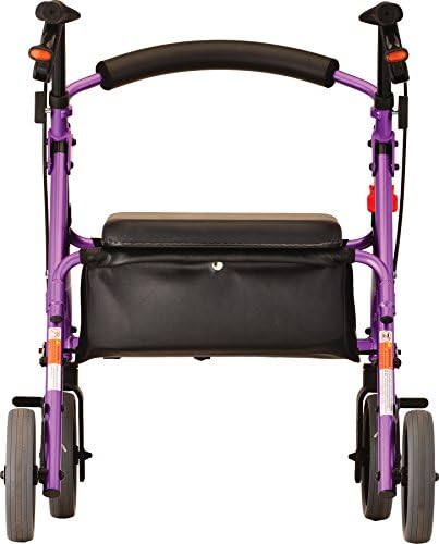 NOVA Medical Products Zoom Rollator Walker with Seat Height, Purple