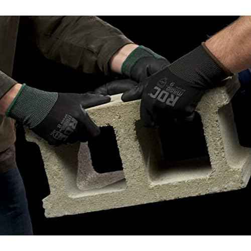 MAGID ROC Lightweight Polyurethane Palm Coated Work Gloves, 12 Pairs, BP169