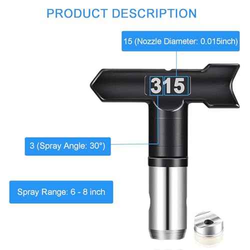 High Pressure 315 Airless Spray Nozzle,Spray Tips for Airless Spray Guns and Airless Paint Sprayers£¨1 Set£©