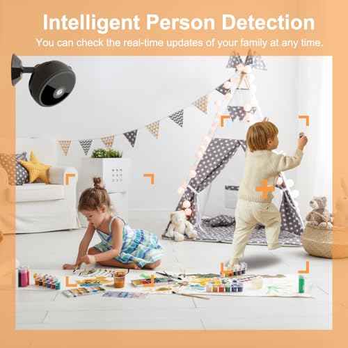 ZHENHAN Mini Camera Wireless Small Nanny Security Cam with Night Vision & Motion Detection, Phone App Control, SD/Cloud Storage, Real-Time Alerts, Indoor Surveillance for Home/Baby