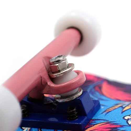 SPITBOARDS¢ç 34 x 96 mm Wood Fingerboard Complete Set-Up, Pre Assembled, 5-Layers Wood, Pro Trucks with Lock Nuts, CNC Bearing Wheels, Real Wear Graphics, Lasered Foam Grip Tape, Miami Street