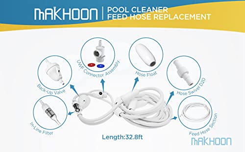 MAKHOON [Upgraded] Pool Cleaner Feed Hose Replacement for Zodiac Polaris 280 380 180 3900 Pool Cleaner Feed Hose G5(Not Compatible with Polaris 360)