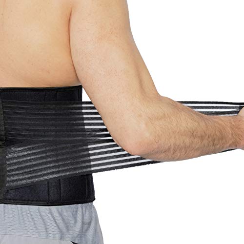 NeoTech Care Neoprene Back Brace for Optimal Support and Pain Relief - Adjustable Compression Belt for Lumbar Stability - Comfortable and Breathable Lower Back Support (Blue, Size XXL)