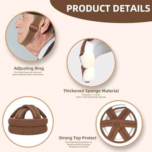 Thick Soft Protective Helmet for Elderly Youth Adults,Head Protector for Adults Seniors from Falls Injuries,Elder Safety Breathable Products Hat Cap Protect Head,for Home Gardening Walking