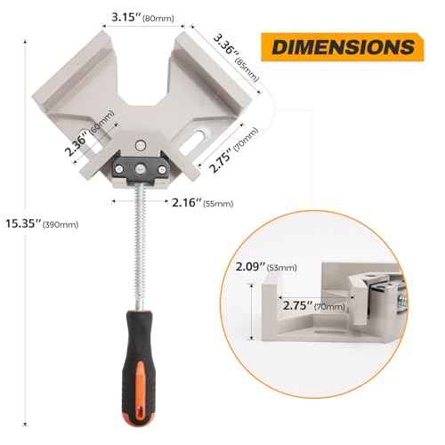 4 Pack Corner Aluminum Alloy Right Angle Clamps With Adjustable Swing Jaw 90 Degree Wood Clamps For Woodworking