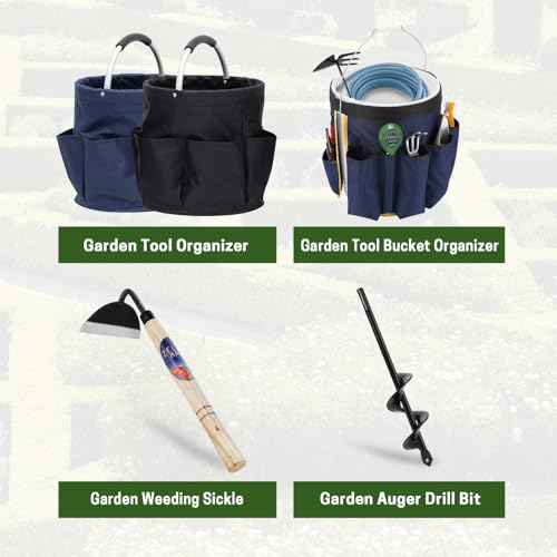 Garden Tool Organizer,17L Foldable Basket with Handles, Garden Bucket Caddy£¬Bucket Tool Organizer for Garden Tools
