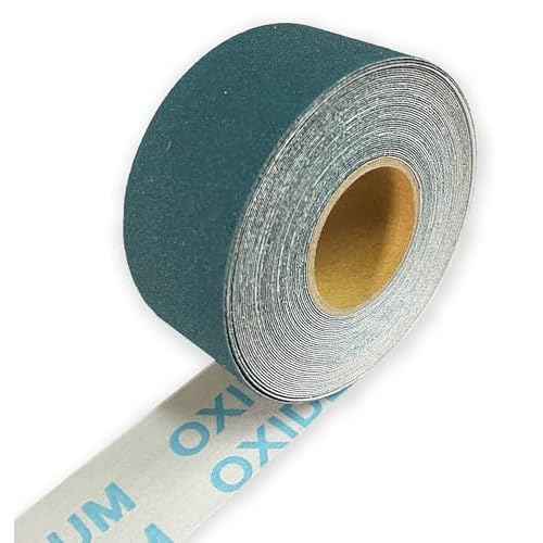 Waterproof Emery Cloth Roll Grit 120 Abrasive Wet of Dry Sandpaper 1.5 inch X 10 Yards, Aluminum Oxide Sanding Rolls Sand Paper Fabric Backed for Automotive Metal Polishing, Woodworking