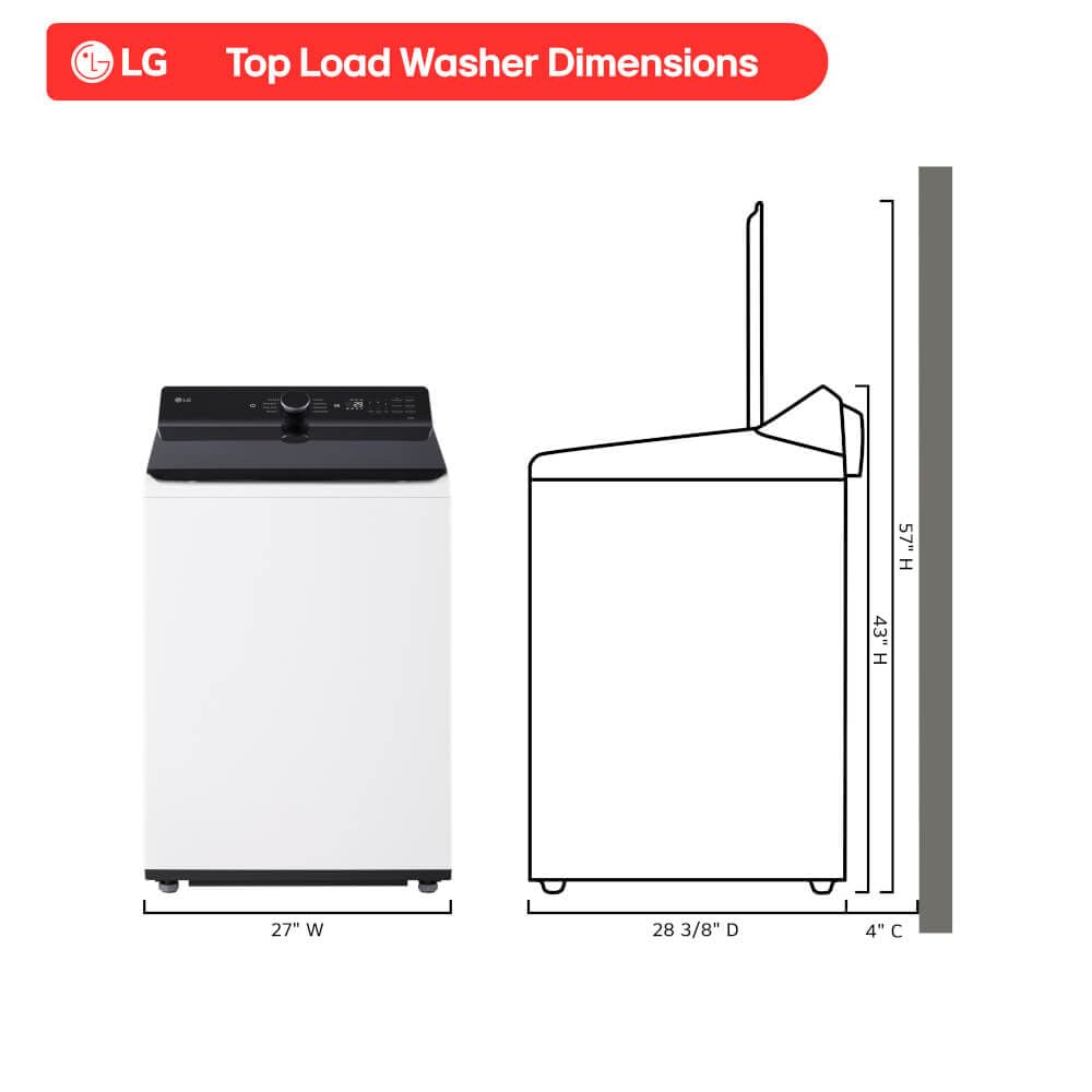 LG WT8400CW 5.5 Cu. Ft. White Mega Capacity Smart Top Load Washer w/EasyUnload