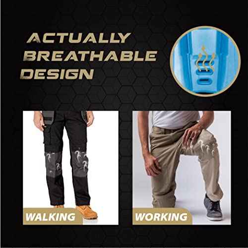 3 Pairs No Strap Knee Pad Insert for Work Pants, Uniforms, and Tactical Pants, Breathable Pocket Knee Pads for Gardening, Construction, Flooring, Cleaning, and Garage, 9.3''¡¿6.5''¡¿1'', Blue