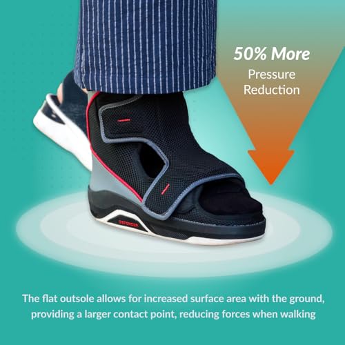 Protective Boot for Foot Wounds Designed to Offload Pressure and Help Diabetic Foot Ulcers Heal Faster (X-Large)