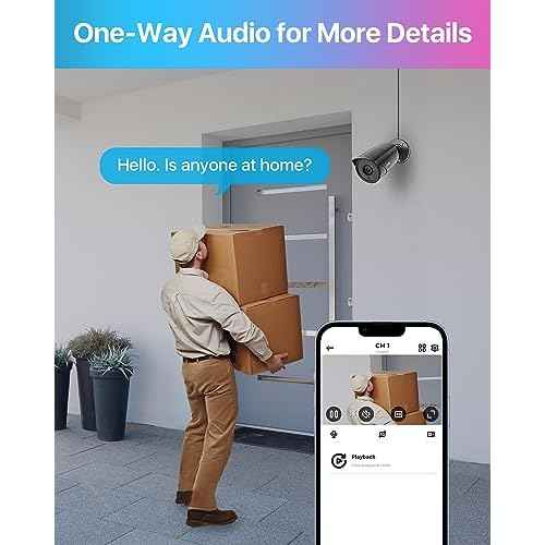 ZOSI 1080p HD-TVI Home Security Camera with Audio,Built-in Mic,Night Vision,1920TVL 2MP Outdoor CCTV Cam Only Compatible with ZOSI 3K Lite Analog DVR
