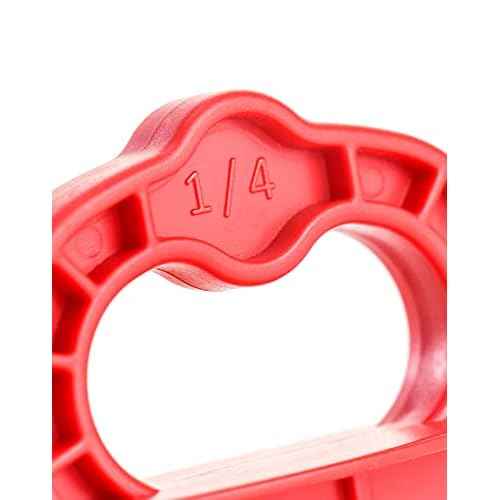 QWORK Deck Board Jig, 12 Pcs 1/4" Gap Deck Board Spacer Rings for Pressure Treated, Composite, PVC, Plank