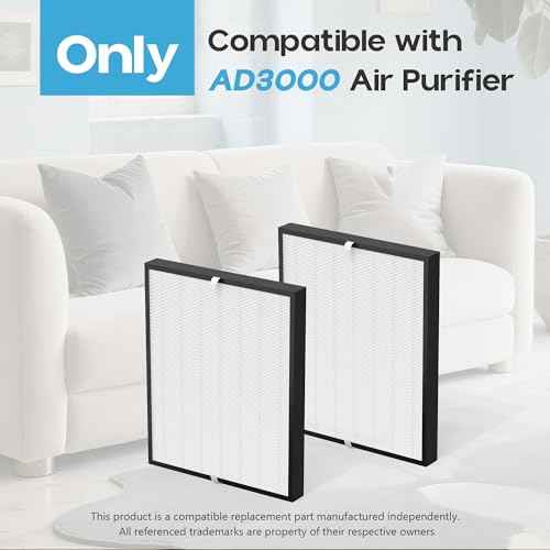 2-Pack Premium Replacement Filters Fit with AD3000 Series, Includes 2 High-performance Filters