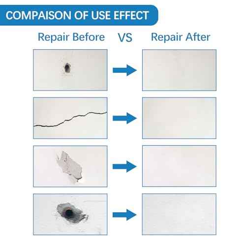 Wall patching Paste 8.5OZ, Drywall Repair Kit,Drywall Hole Patch Repair Kit to Fix Wall Surface Holes and Creak Damage with 4pcs 2" Aluminum Repair Patch,Scraper,Sanding Pad Fill Easy Solution