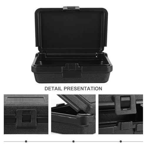 TEHAUX 2pcs Portable Tool Storage Box Compact Hard Carrying Case for Mechanics Tools Organizer Lightweight Design for Efficient Hardware Storage and Outdoor Tasks