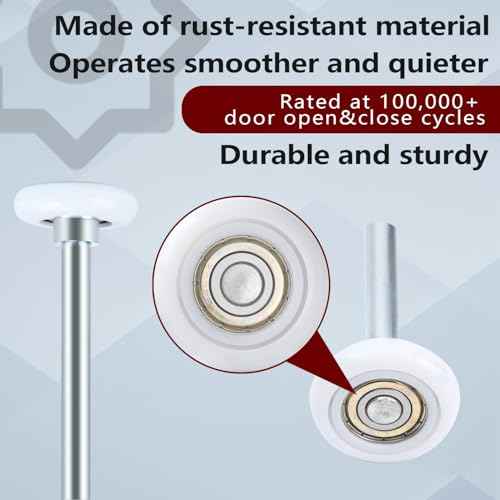10 Pack 9" Stem 2" 13 Ball Nylon Commercial Grade Garage Door Roller, Quiet/Durable and High Load, Use 6200ZZ Double Seals Precision Bearings