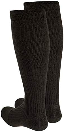 Truform Men's 15-20 mmHg Knee High Cushioned Athletic Support Compression Socks, Brown, X-Large (Pack of 2)