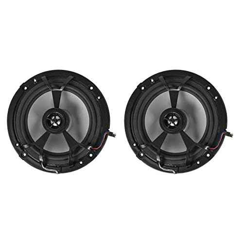 Rockville RKL65MBW (2) 6.5" 700W Marine Speakers, 4 Ohm, LED Lights, CEA Compliant, Coaxial, Waterproof, Black/White Grilles for Boats, ATVs, UTVs
