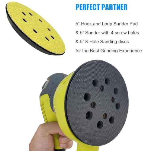 2 Pack 5" Hook and Loop Replacement Sander Pad for Ryobi RS290, RS241, RS240, RS280/RS280VS, RS281VS, P411 Random Orbit Sander