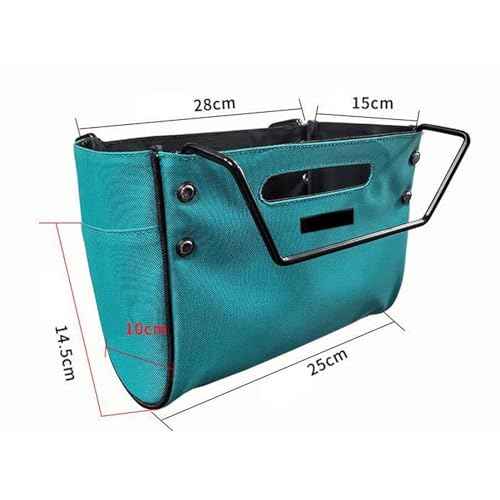 Step Ladder Tool Bag, 600D Oxford Cloth with Multiple Pockets, Heavy Duty Folding Ladder Accessory Pouch for Electrician, Mechanic, Gardening, HVAC, Construction, Light Blue