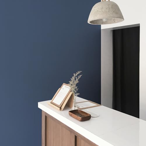 CAX Navy Blue Peel and Stick Wallpaper 15.7"x118" Dark Blue Contact Paper Matte Navy Blue Self-Adhesive Wallpaper Solid Color Waterproof Wall Paper for Cabinets Furniture Renovate Wall Covering