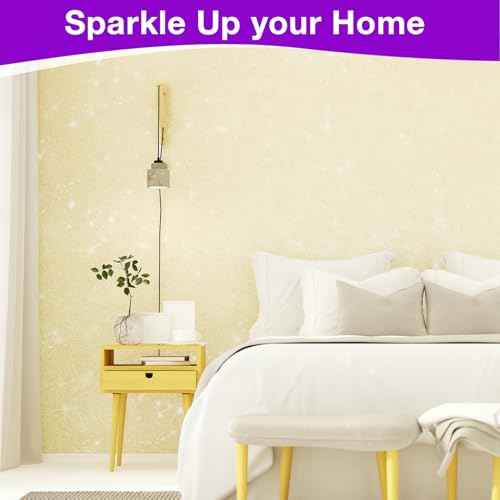 TORC Gold Glitter Paint Additive - Multi-Size Glitter Powder for Acrylic Paint, Walls, Wood Furniture & Crafts (200g/7oz) - Interior/Exterior Use on All Finishes