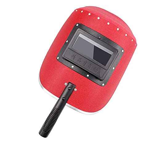 Utoolmart Welding Mask Semi Automatic Handheld Shield Welding Helmet Arc Tig Grinding Face Protector with Eyeglass for High Welding Operation Temperature 1pcs