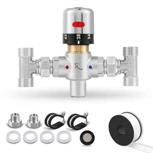 Adjustable Temperature Bypass Sensor Valve Kit for Instant Hot Water Recirculating System Replacement for The Plastic Sensor Valve Compatible With 500800, 500805