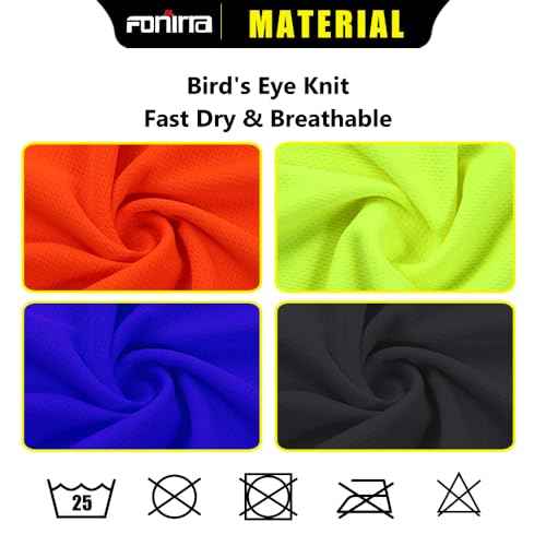 FONIRRA Safety Reflective High Visibility Long Sleeve T Shirts with Hood for Men Construction Work ANSI Class 3