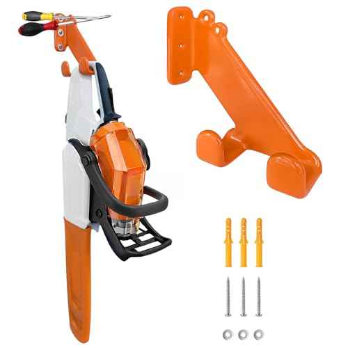 Chainsaw Hanger - 1Pack/2 Pack Chainsaw Holder, Heavy Duty Chainsaw Wall Mount, Garage Organization Garage Storage Shed Organizer Mounted Chainsaw Rack Tool Racks (2, Orange)