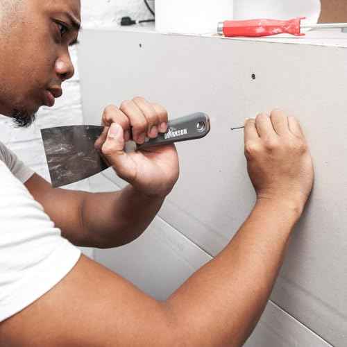 MARKSON Putty Knife 3", Scraper Tool Stainless Steel Blade, Paint Scraper with Nylon Handle Hammer End