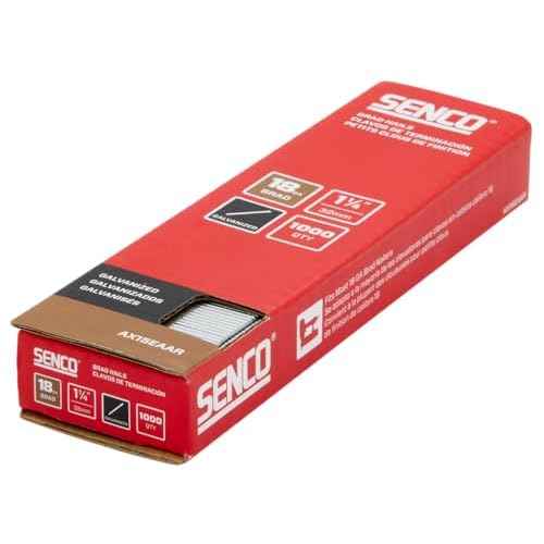 SENCO AX15EAAR 1-1/4" 18 Gauge Brad Nails, Galvanized Finish 1,000 Count Pack