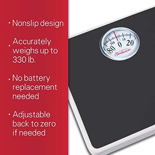 Sunbeam Easy Read Dial Scale, Black