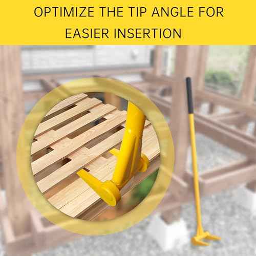 Upgrade ZOOKASEA Pallet Buster 45" with Handle, Heavy Duty Deck Board Removal Tool,Non-Slip Pry Bar Breaker for Flooring, Framing, Roofing and Construction
