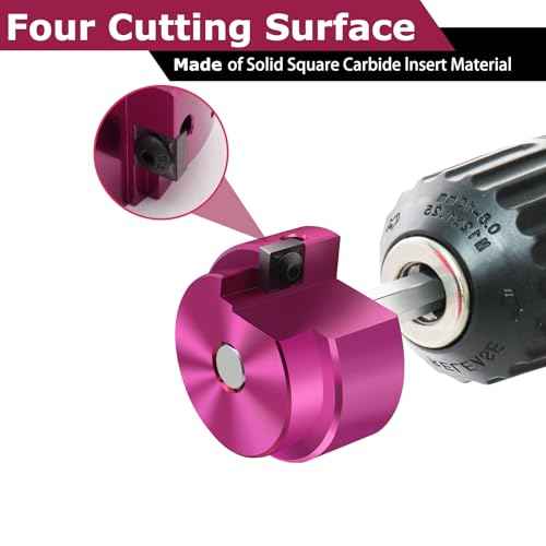 4 Pcs PVC Reamer Kit,Fitting Saver PVC Pipe Reamer Socket Saver Set for Plumbing,Includes 1-1/2 Inch 2 Inch 3 Inch 4 Inch,Plastic Pipe Reamers Tool Kit for Sch.40 CPVC ABS Fittings,Fit for 1/2" Drills