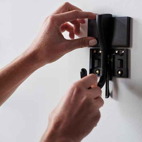 Duck Brand EasyMounts Garage Hooks Heavy Duty Wall Mount Hanging - Black, 2-Pack