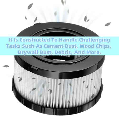 (3pk) DC5151H DCV517 HEPA Filter Replacement Compatible with DEWALT DC515 Wet Dry Vacuum, Includes 1 Cleaning Brushes, Washable and Reusable