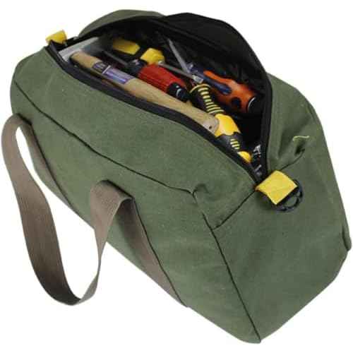 Walfront 18 Inches Wide Mouth Electrician Storage Bag - Portable Multifunctional Tool Organizer for Plumbing & Gardening Tools