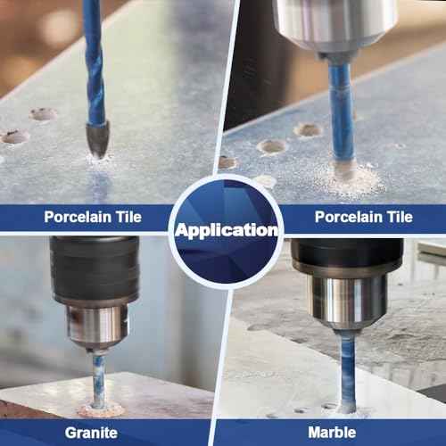 Diamond Drill Bit - BRSCHNITT 10pcs Masonry Drill Bits Set for Porcelain Tile Ceramic Stone Granite Marble,Hex Shank Diamond Hole Saw Drill Bit