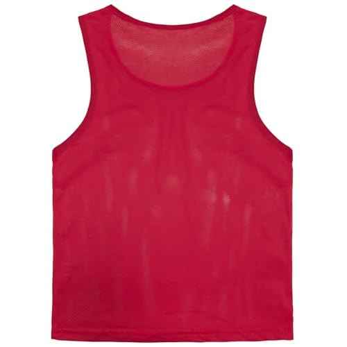 VOGRYE Pinnies Set of 12/24 Scrimmage Vests, Team Practice Sports for Child Youth/Adult, Lightweight Basketball Jersey