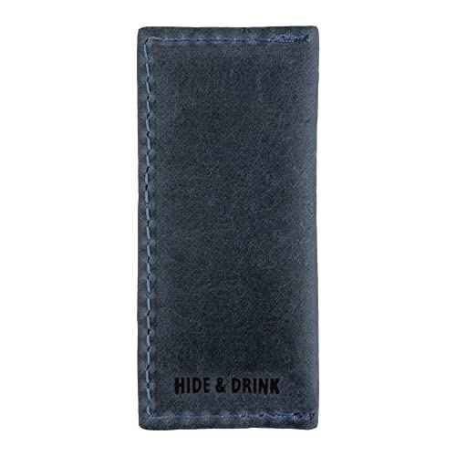 Hide & Drink, Set of 4 Tooth Pick Cases, Cooking Accessories, Full Grain Leather, Handmade, Slate Blue