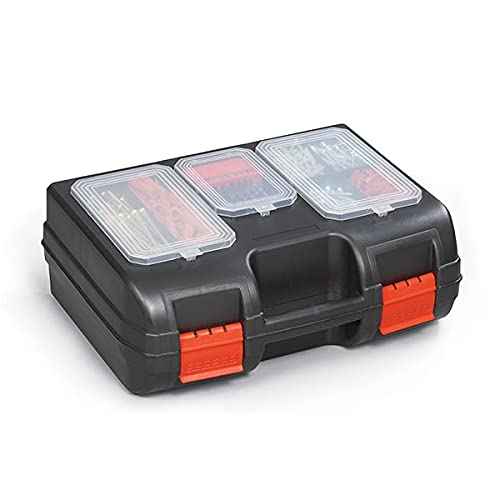 Organizer Hand tool bag | Hardware Box Storage | Excellent for Screws | Small Parts | Black/Red | 15.94"L x 11.81"W x 6.10"H by Onuva